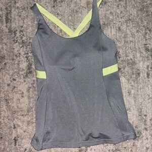 Lucy Gray Sleeveless Fitted Cut Out Tank Top